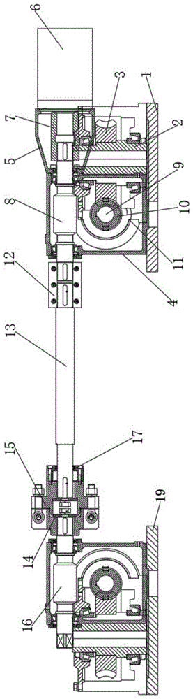 一种短应力线轧机辊缝调整装置传动机构的制作方法