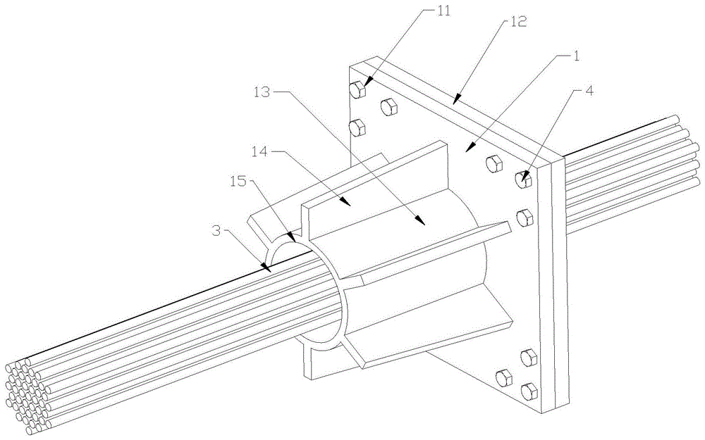 一种带有单侧双向抗滑键装置的矮塔斜拉桥索鞍的制作方法