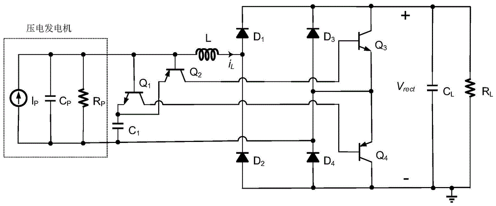 一种具有宽输出电压范围的电压同步翻转的自供电压电能量收集接口电路