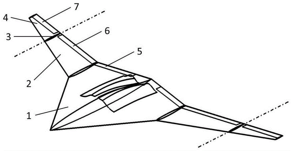 一种飞翼布局宽速域气动操稳特性结构的制作方法