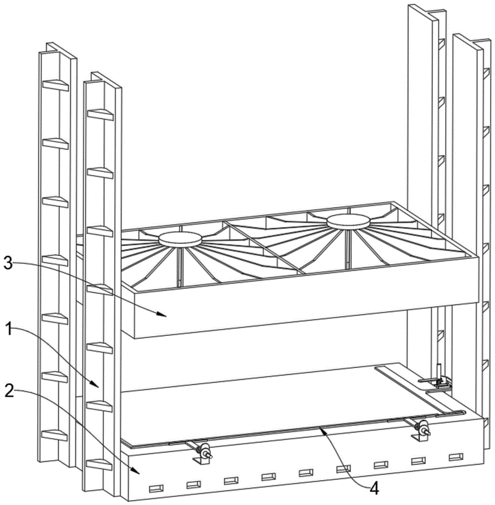 一种用于复合板预压机的定位定厚结构的制作方法