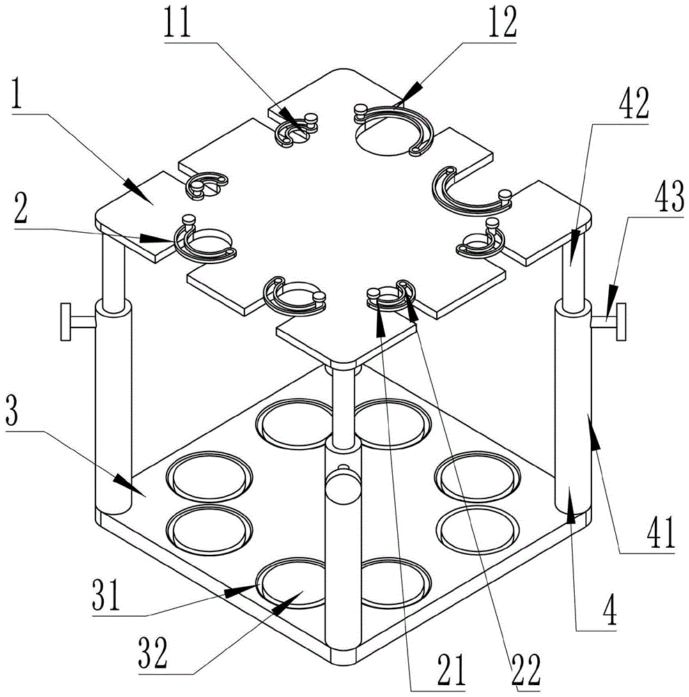 一种实验室用层析柱架的制作方法