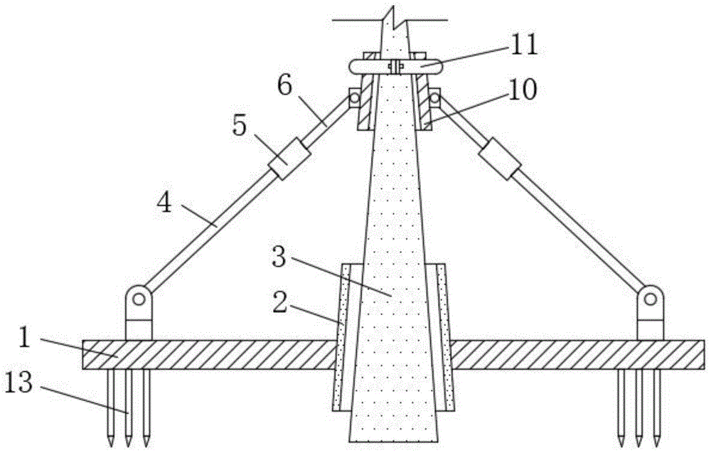 一种混凝土电线杆用防倾倒组件的制作方法