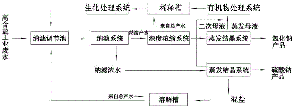 高含盐废水蒸发母液的处理方法及系统与流程