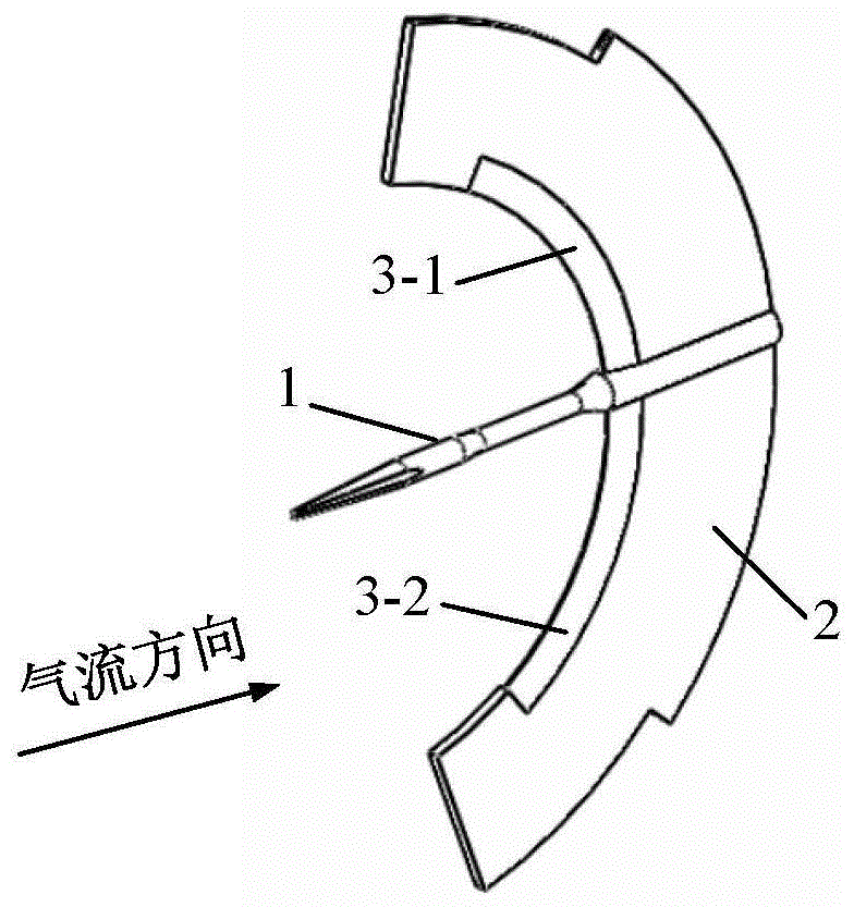 一种具有前缘仿生降噪构型的风洞试验段模型支架结构