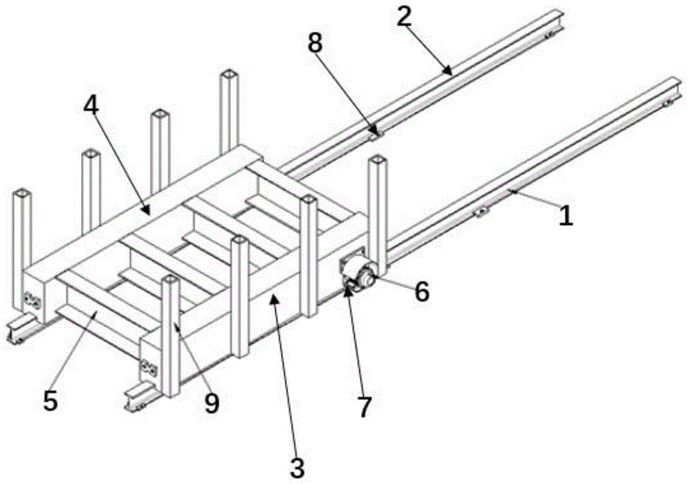 钢管自动轨道转移平台的制作方法