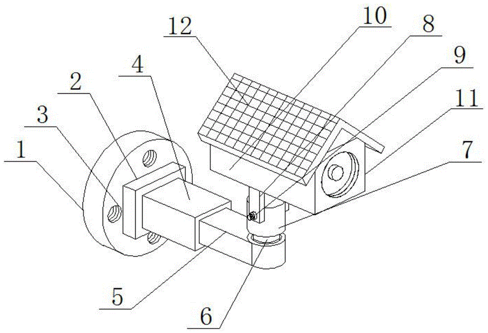 一种可多方位旋转的无线太阳能监控摄像头的制作方法