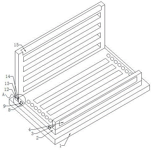 一种型材展板用固定底座的制作方法