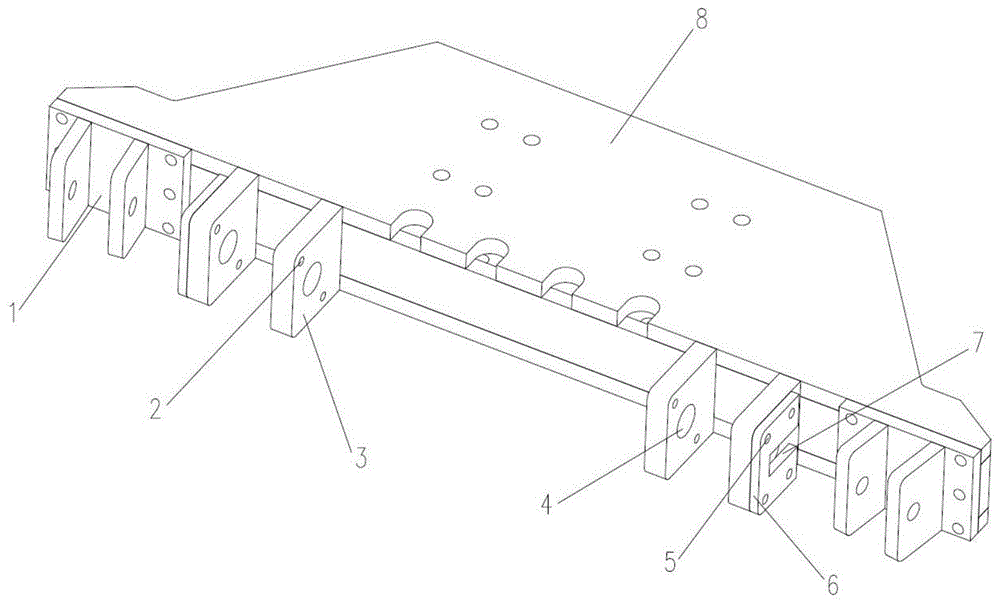 拖拉机组合式下拉杆支架的制作方法
