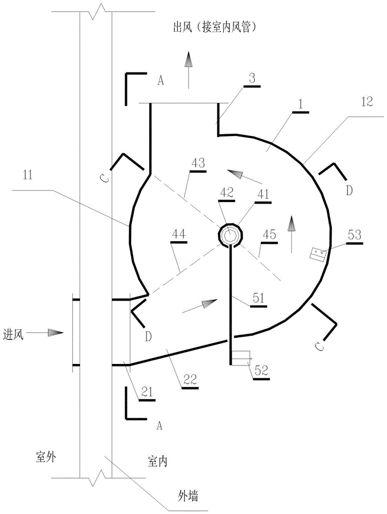 一种具有防台风功能的新风口装置的制作方法