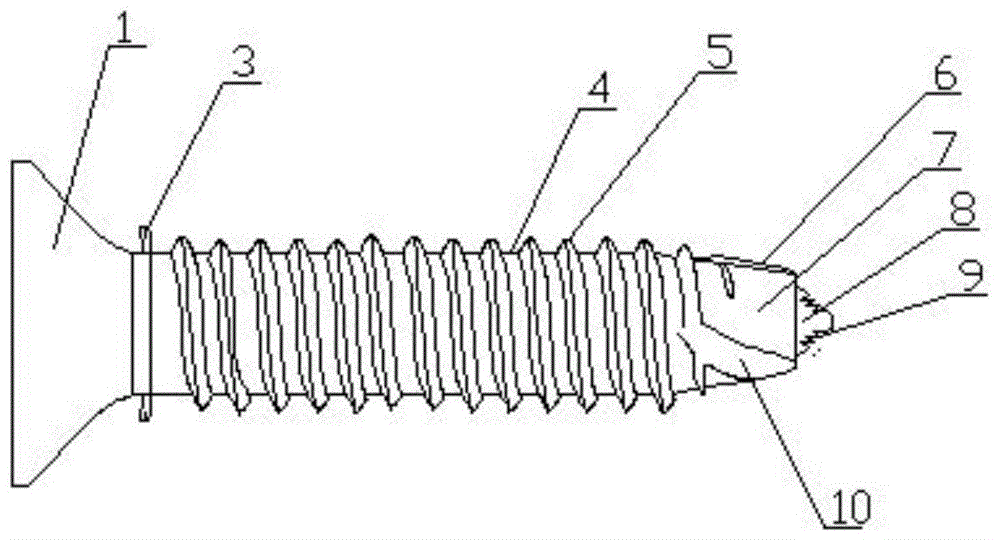 一种高攻速刮削割尾纤维板钉的制作方法