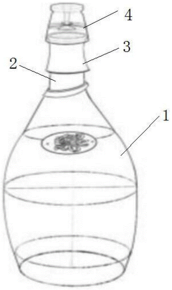 一种保健酒酒瓶的瓶盖分层结构