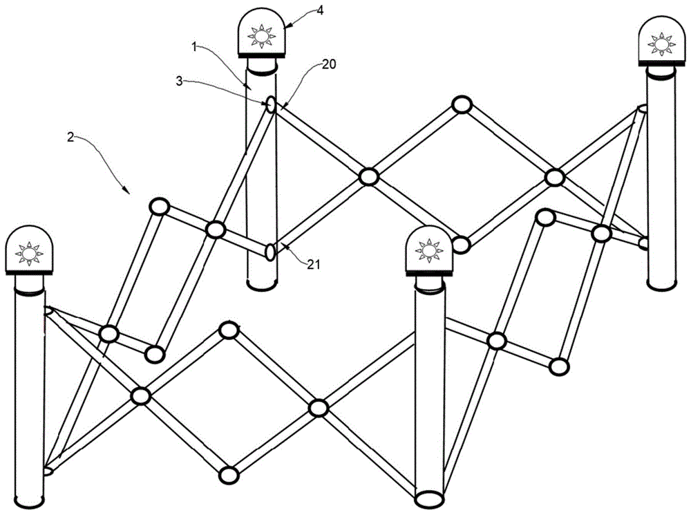 伸缩式安全围栏的制作方法