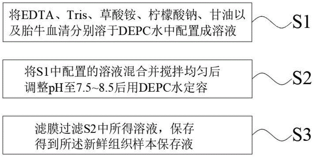 一种新鲜组织样本的保存液、制备方法及其应用与流程