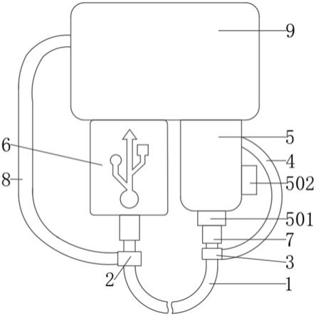 一种变频抗干扰的双面插接USB数据线的制作方法