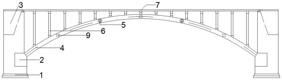 一种采用UHPC湿接缝连接的空腹式拱桥体系及施工方法