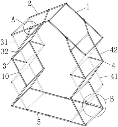 一种具有辅助支撑机构的折叠单间暖房骨架的制作方法