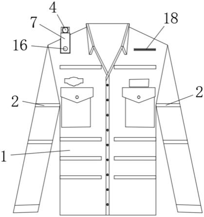 一种便于夜间行走的保安服的制作方法