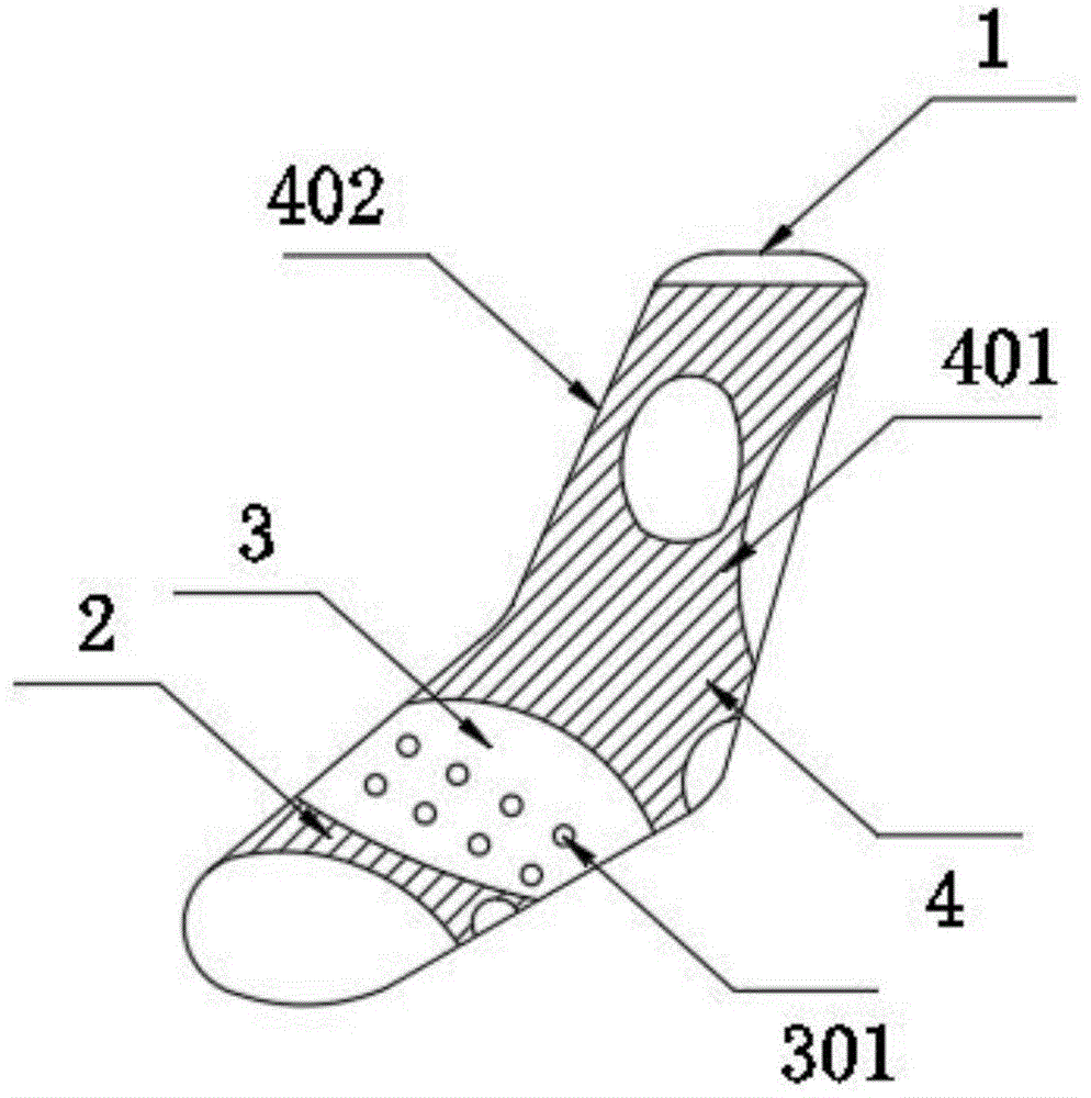 一种健康防护脚踝的正畸袜子的制作方法