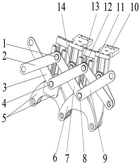 一种双链板结构的钢化炉弯钢变弧机构的制作方法