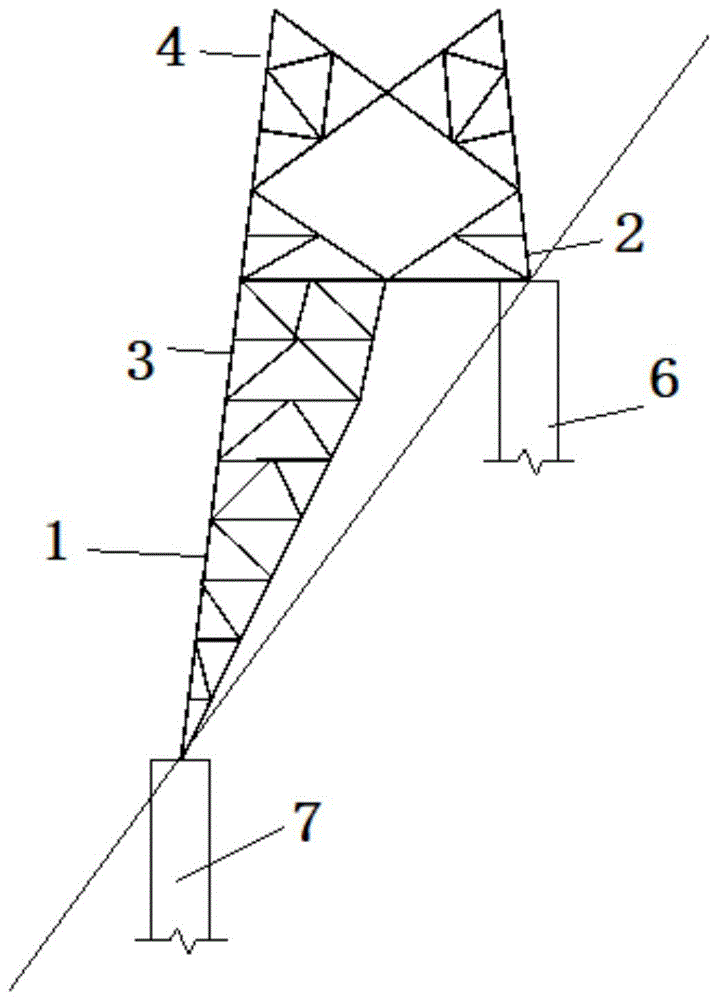 一种用于大高差地形的输电线路铁塔结构的制作方法