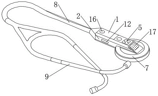 一种具有脉搏计数功能的蓝牙听诊器的制作方法