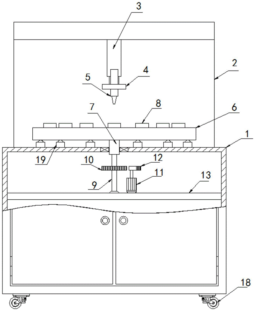 一种操作精确的光学镜头加工用圆形自动点胶机的制作方法