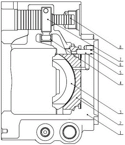 一种液压泵斜盘支架与泵体连接结构的制作方法