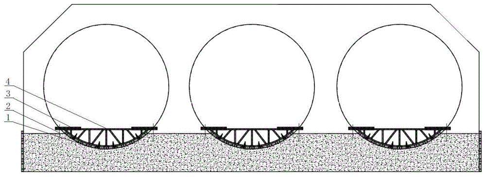 应用于三管一联混凝土结构倒虹吸管道的仰拱模板的制作方法