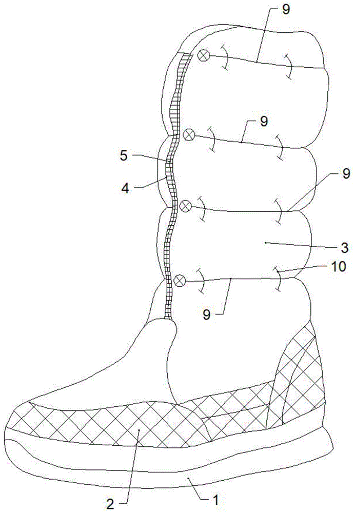 一种多功能户外登山女靴的制作方法