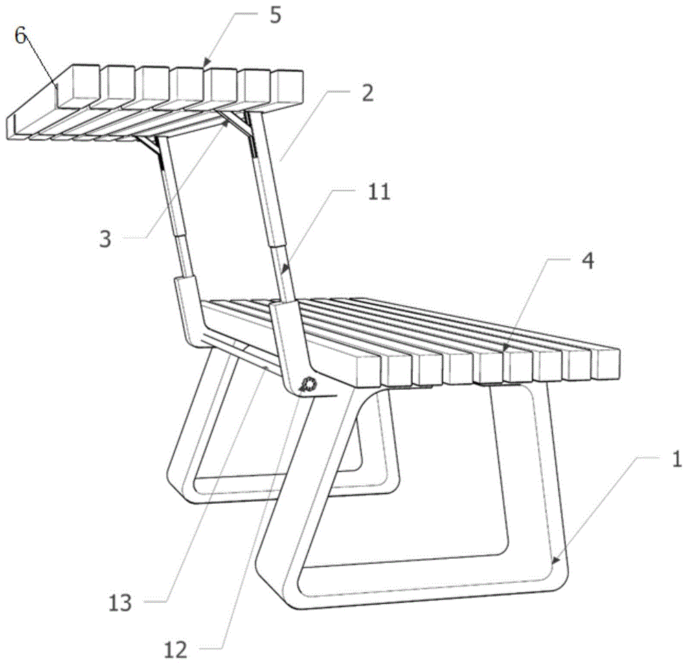 一种靠背可调节式景观椅的制作方法
