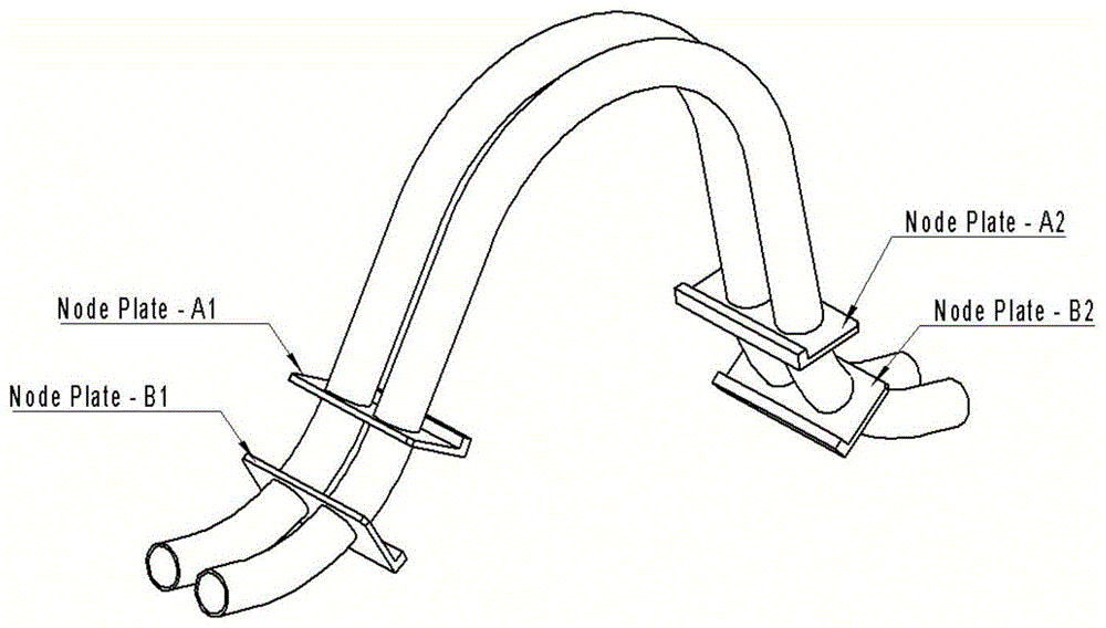 一种弯管型科氏流量计节点板的制作方法