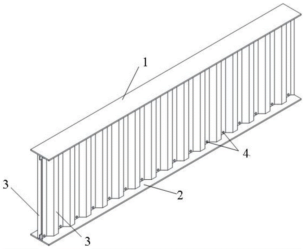一种螺栓连接波纹腹板组合梁