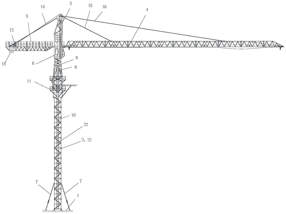 一种结构强度高的塔式起重机的制作方法