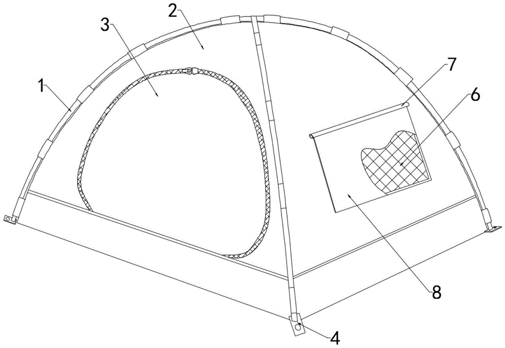 一种抗风阻的户外帐篷的制作方法