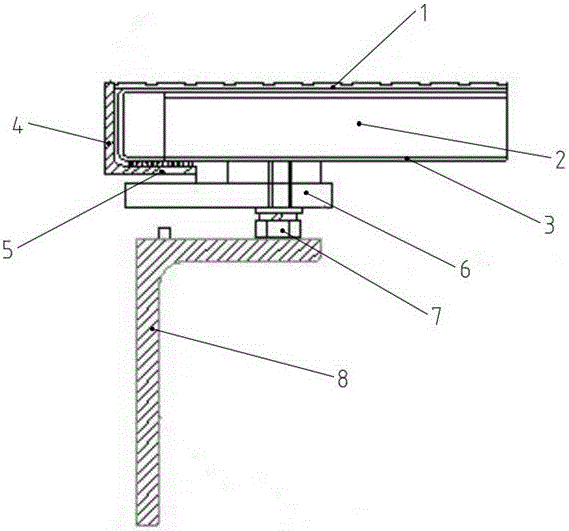 扶梯踏板防翻转结构的制作方法