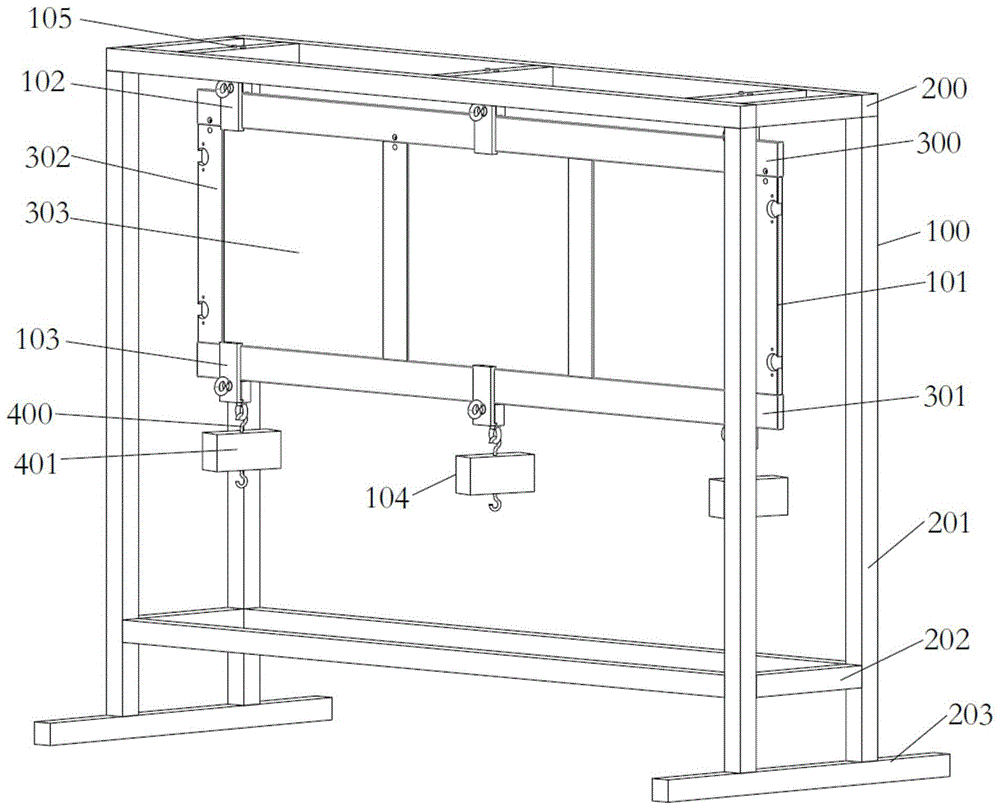 一种家具组合门框的测试装置的制作方法