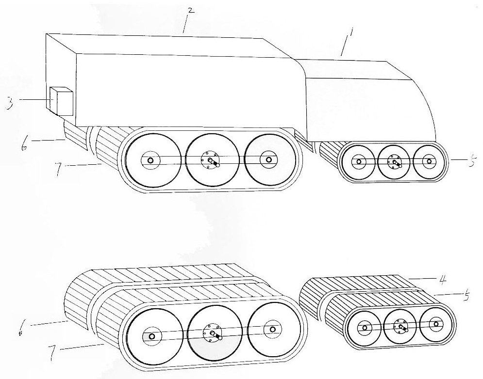 四个履带式行走轮农用车的制作方法