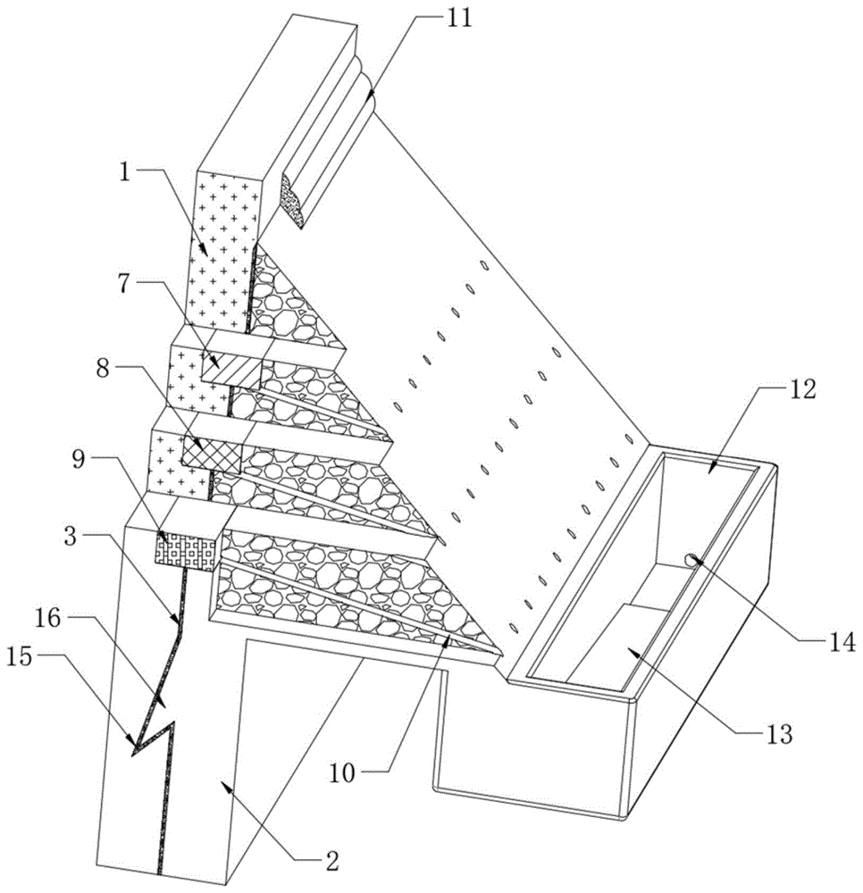 一种现有建筑与新建建筑接触防水结构的制作方法