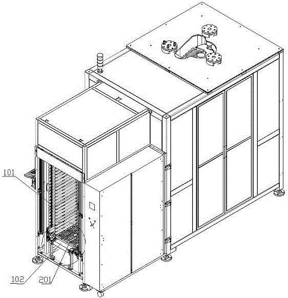 自动化供料机用堆垛机构的制作方法