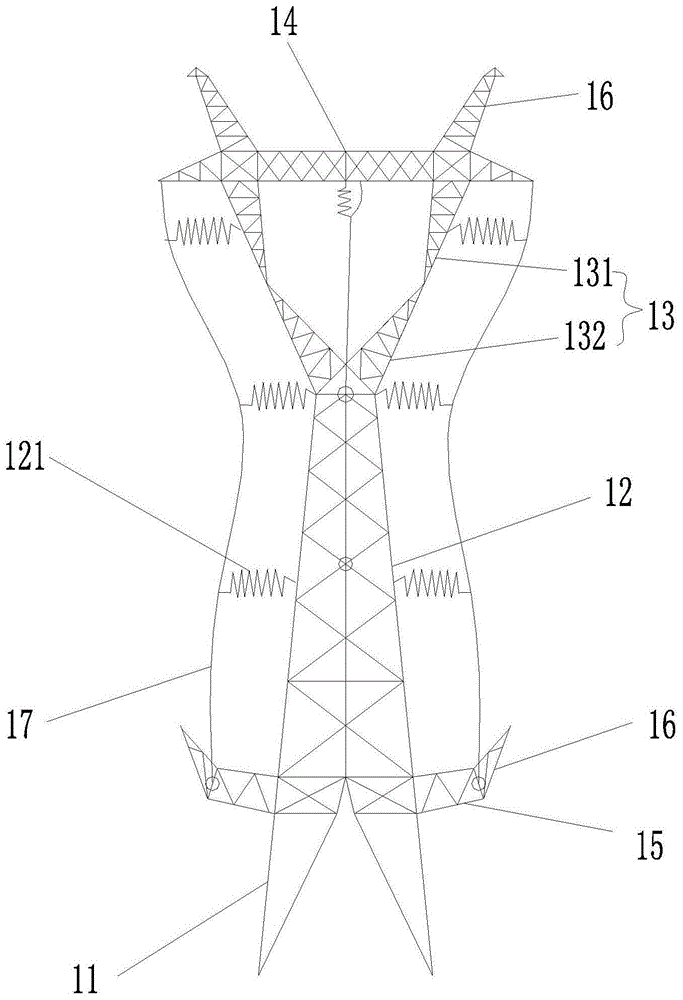 一种前后侧不同呼称高的单回路输电铁塔的制作方法