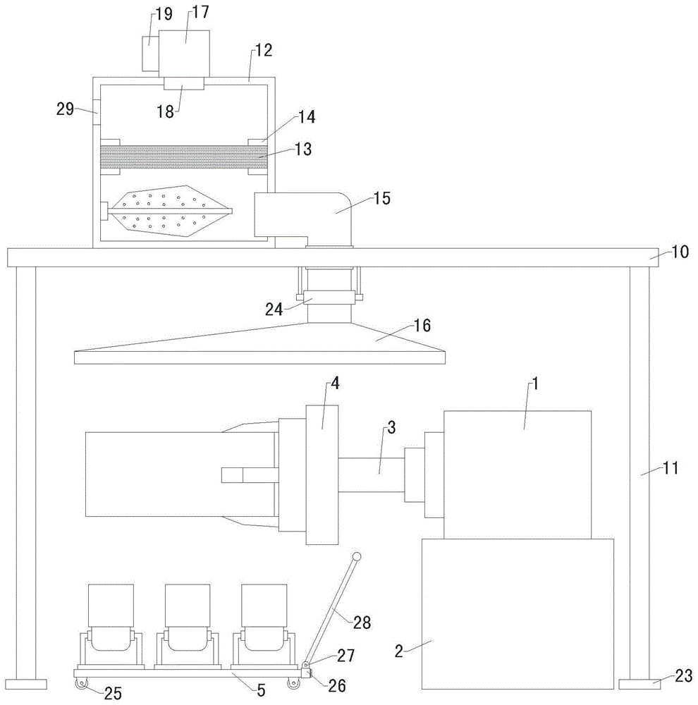 一种环保型塑胶跑道材料生产用滚塑机的制作方法