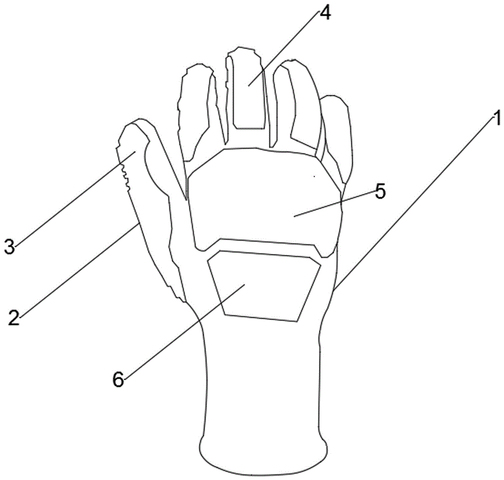 一种TPR模块式防撞击手套的制作方法