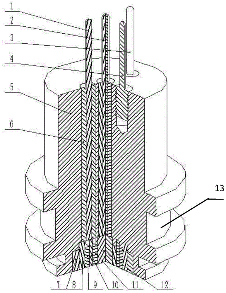 一种液体电阻率传感器用耐温承压电连接器的制作方法