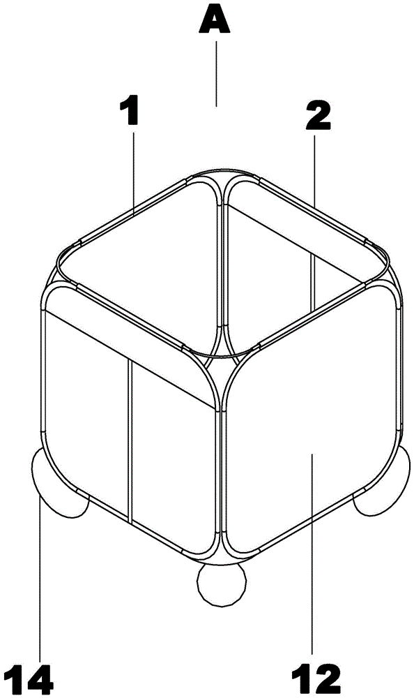 一种活角易折叠的组合型帐顶蚊帐的制作方法