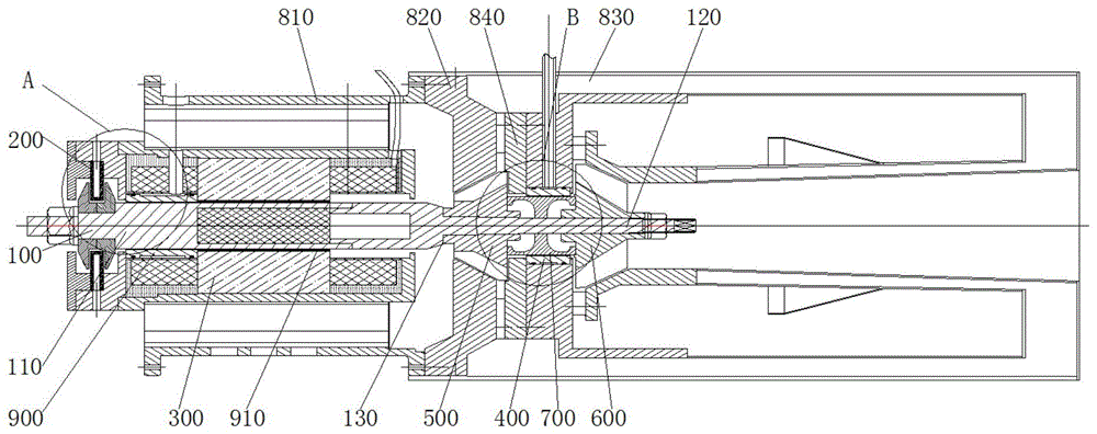 一种电机内嵌轴承式微型燃气轮机的制作方法
