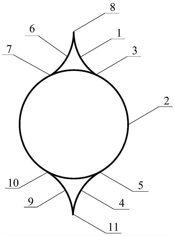 一种具有突尖圆形凹槽的间接空冷换热管束的制作方法