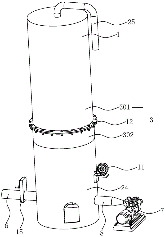 一种雷磨机的输料管送料装置的制作方法