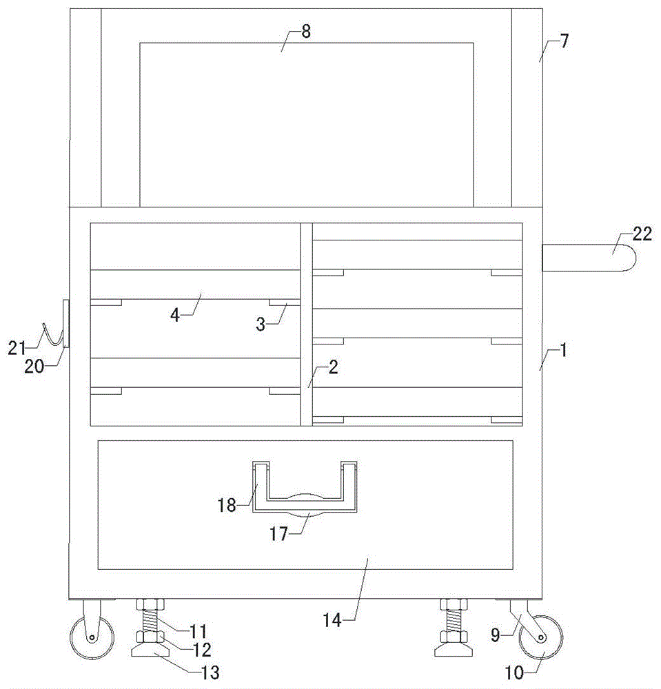 一种停放稳定的医疗台车的制作方法