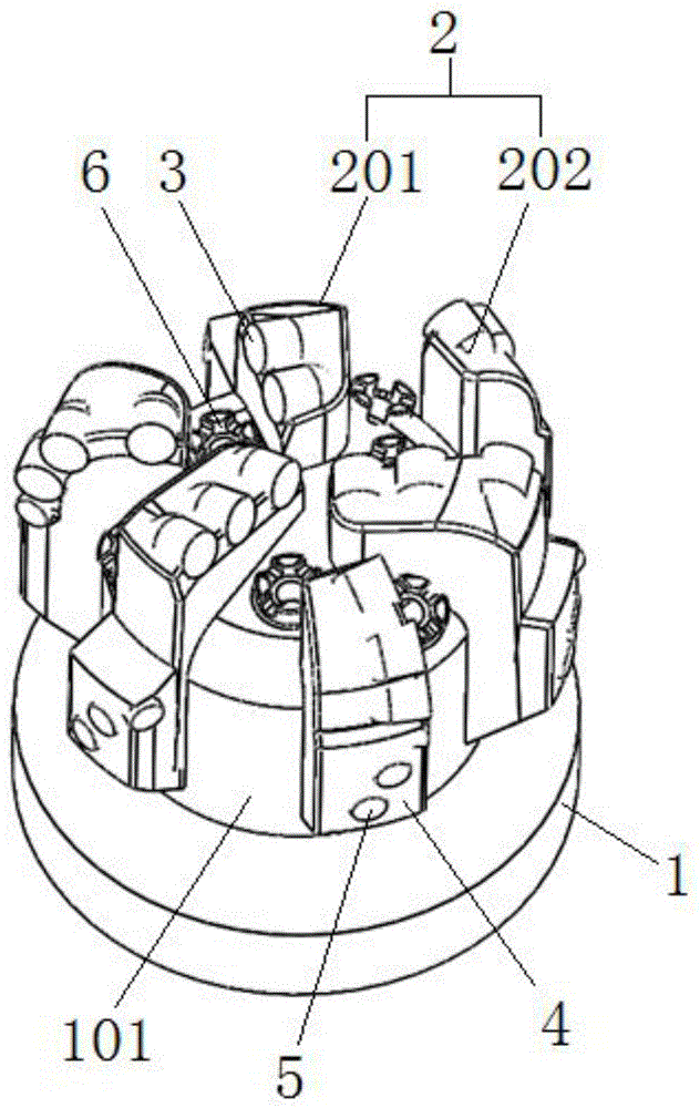 一种六刀翼钢体PDC钻头的制作方法